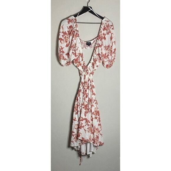 Bardot Eden Floral Puff Sleeve Mini Dress Size 12 - Picture 3 of 15